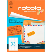 ETIQUETA ROTOLA FLUO A41/33 X10